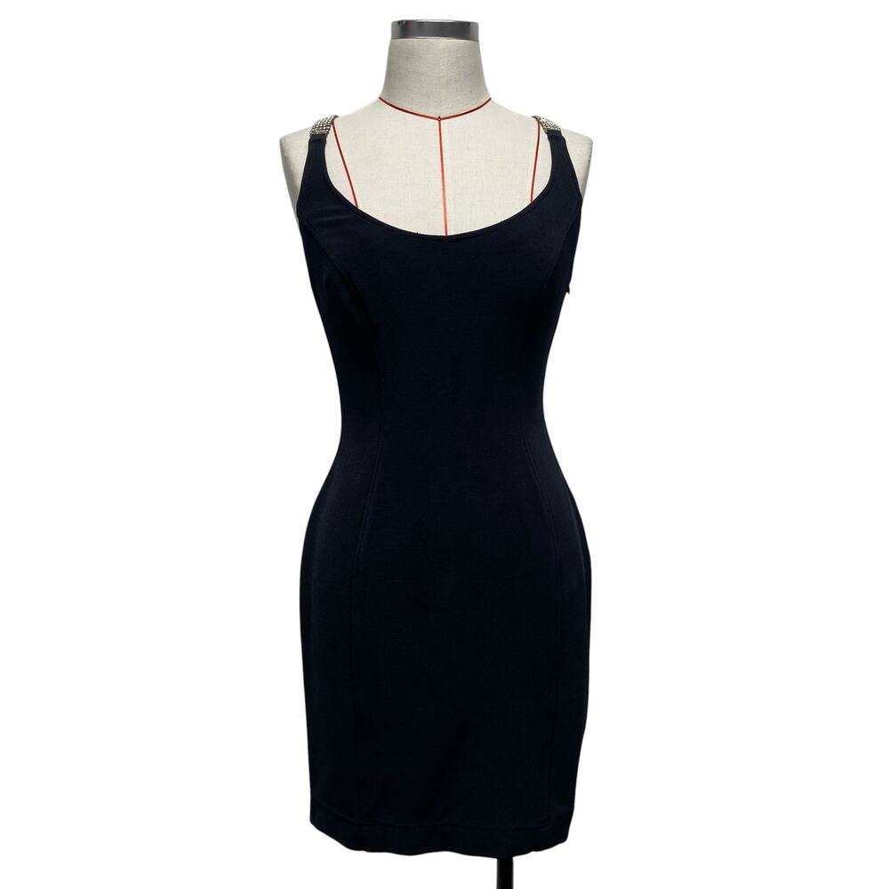 Vintage Tadashi Womens Size M Black LBD Asymmetrical Dress
